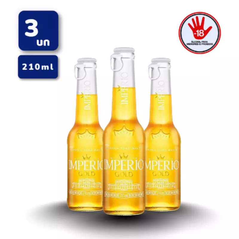 3 Long Neck Império Gold