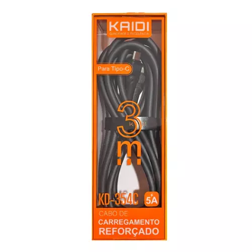 CABO TURBO KAIDI USB/TIPO-C KD-354C