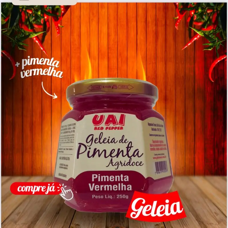 Geléia Uai de pimenta vermelha