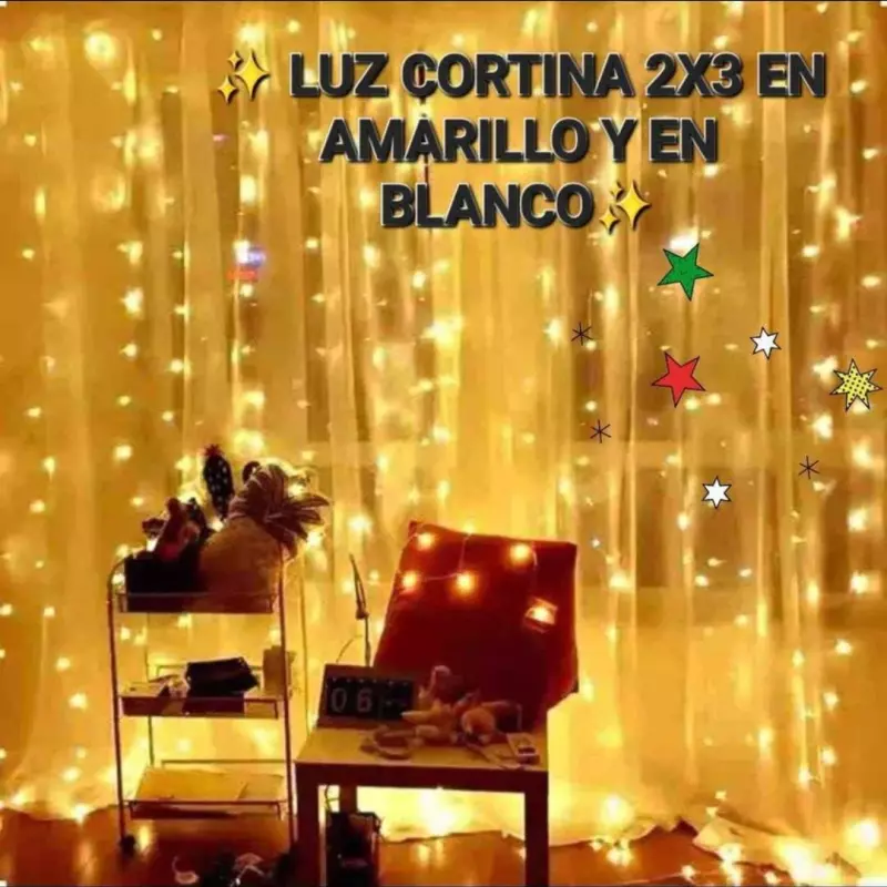🌲LUZ CORTINA 2X3 ELECTRICA✨