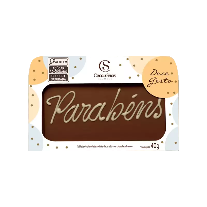 Tablete Chocoarte Parabéns 40g