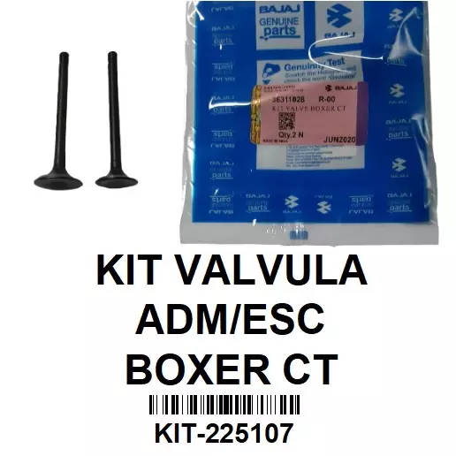 KIT VALVULA ADM/ESC BOXER CT TO