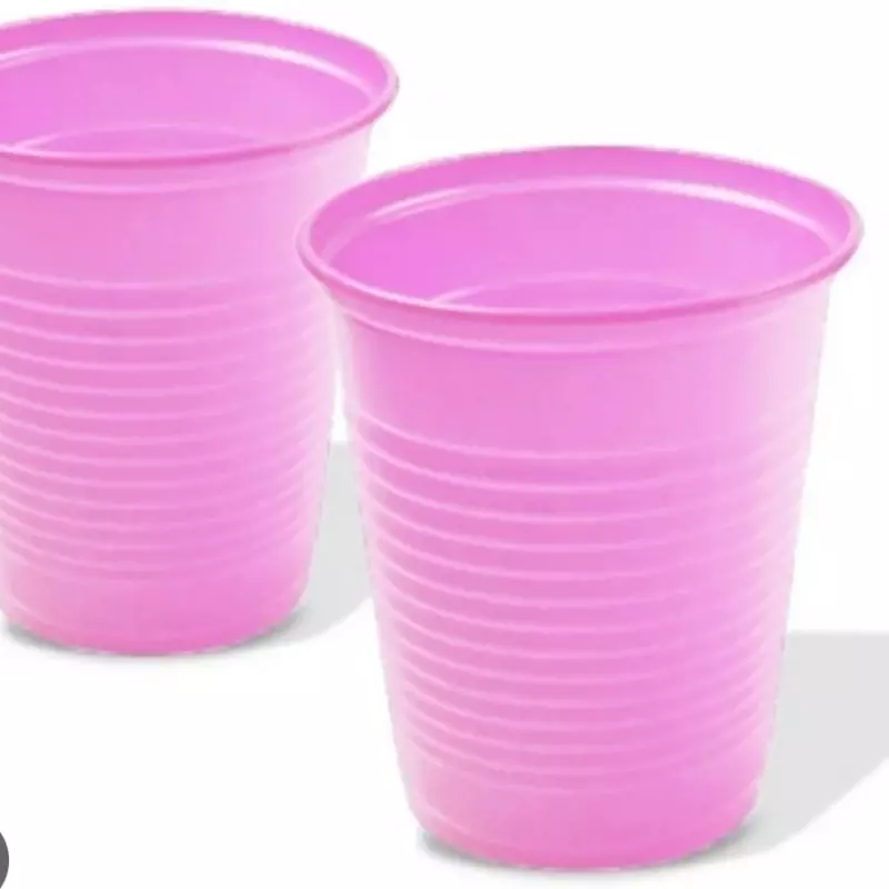 Copos descartáveis rosa 200ml