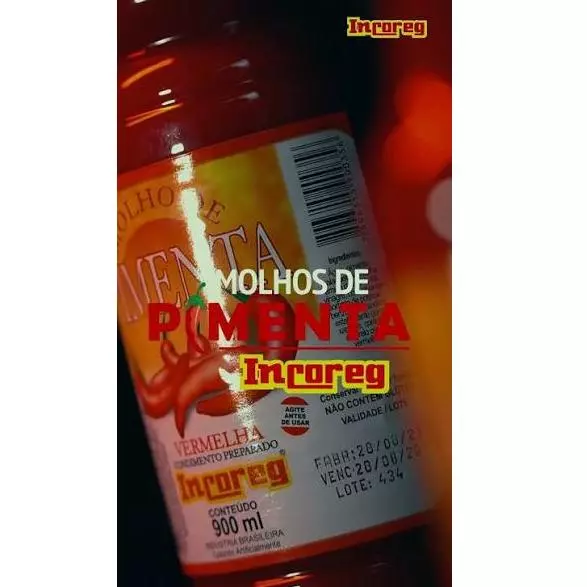 MOLHO DE PIMENTA INCOREG 0,900ML