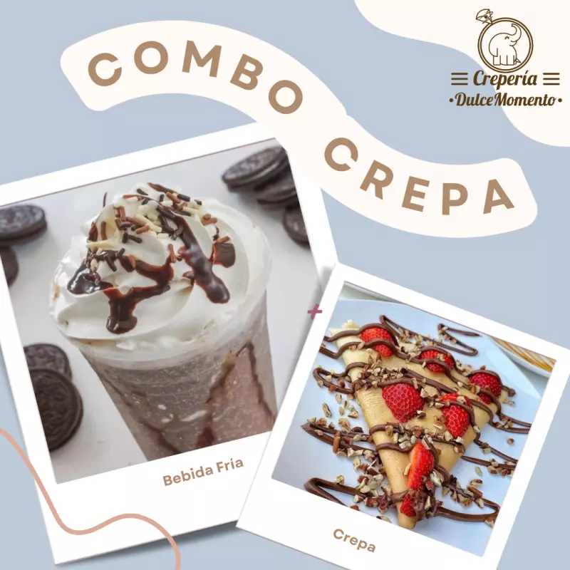 Combo crepa + bebida fría