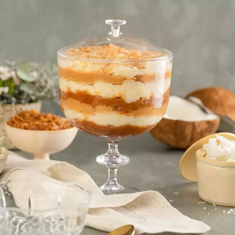 Pavê de nozes com doce de leite