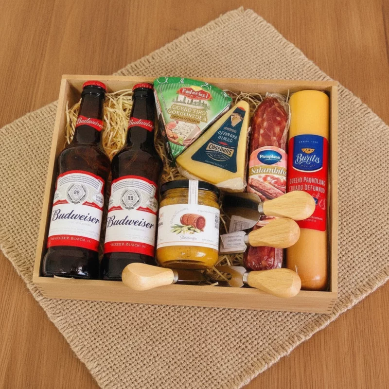 Kit Budweiser com Queijos e Salame