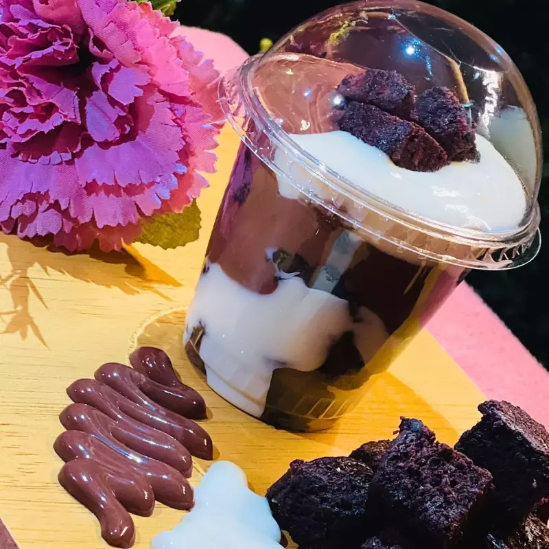 Copo da felicidade brownie