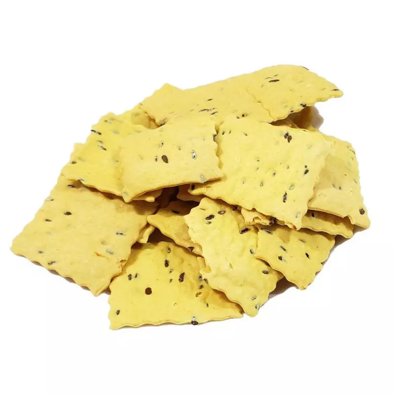 Biscoito de linhaça e açafrão - 100g