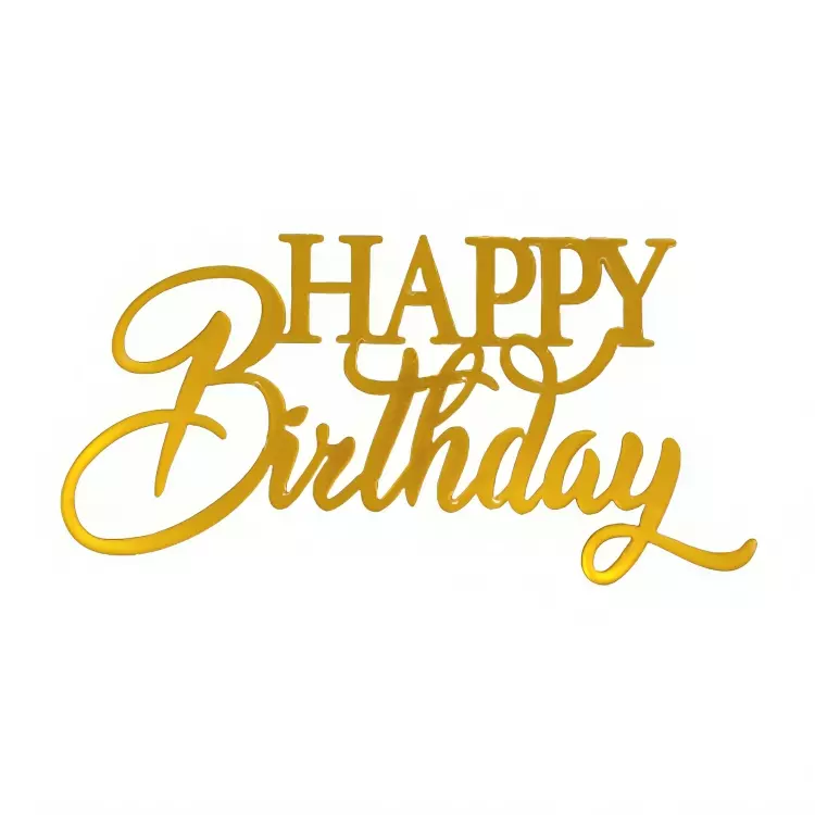 163 TOPPER HAPPY BIRTHDAY - 10X5CM