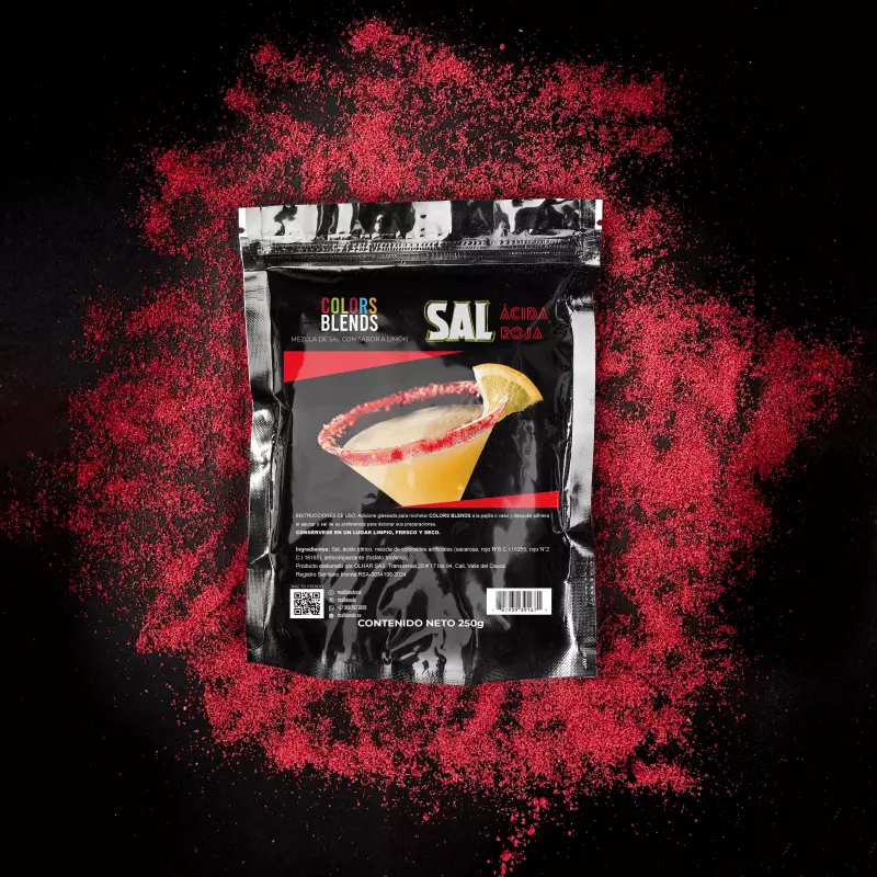 Sal acida color rojo 250g