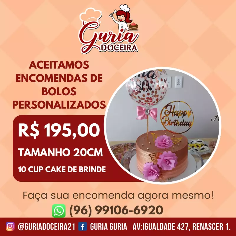 Bolo personalizado 20cm
