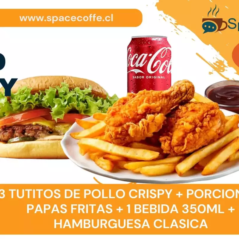 3 TUTITOS CRISPY + PORCION DE PAPAS