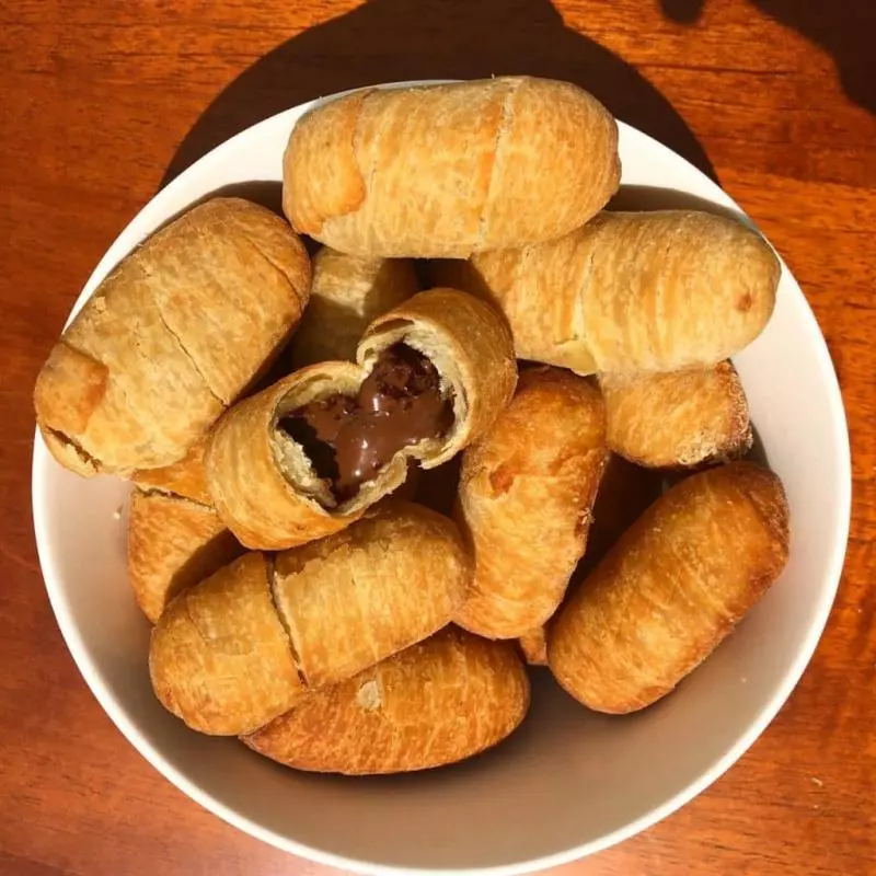 6 tequeños de chocolate