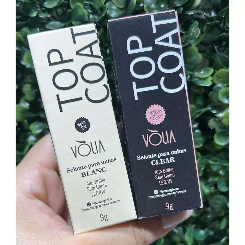Kit C/2 Top Coat Volia Clear + Blanc