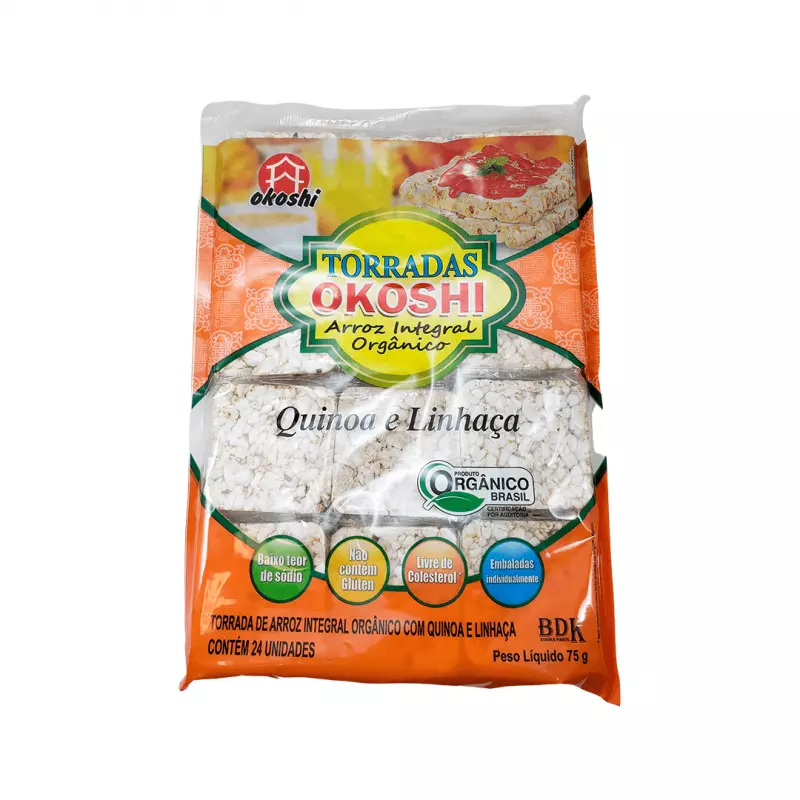 Torradas Arroz Integral Quinoa e Linhaça 75g