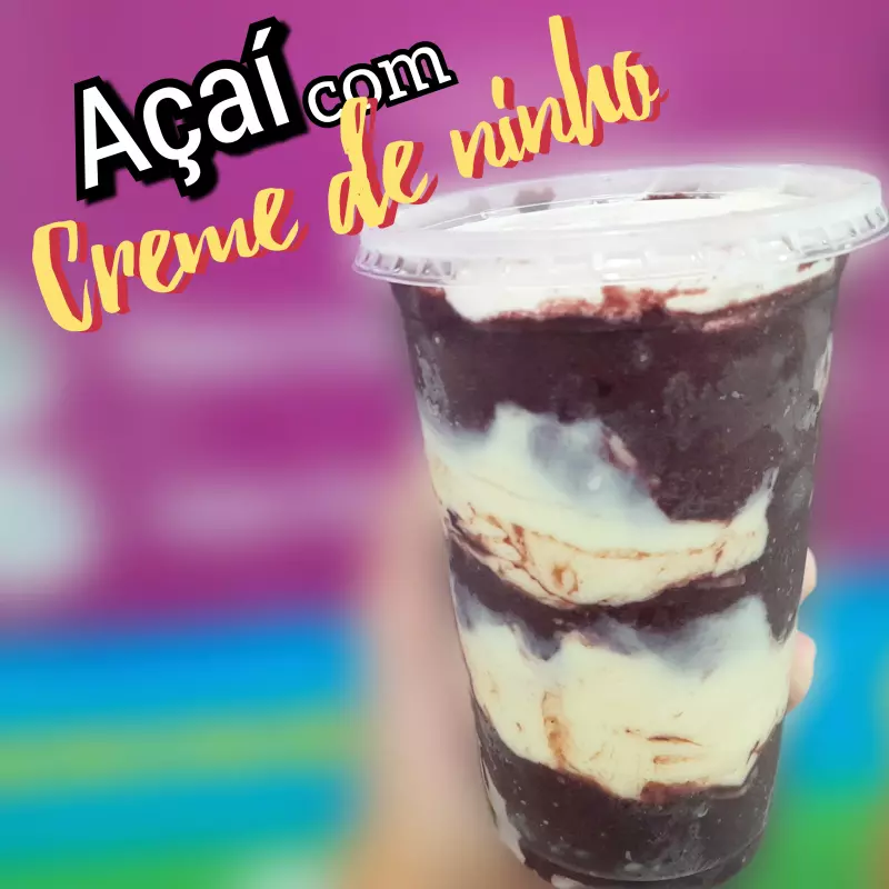 Açaí com creme de ninho e leite pó
