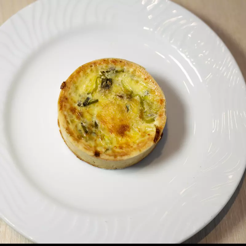 Quiche de alho poró