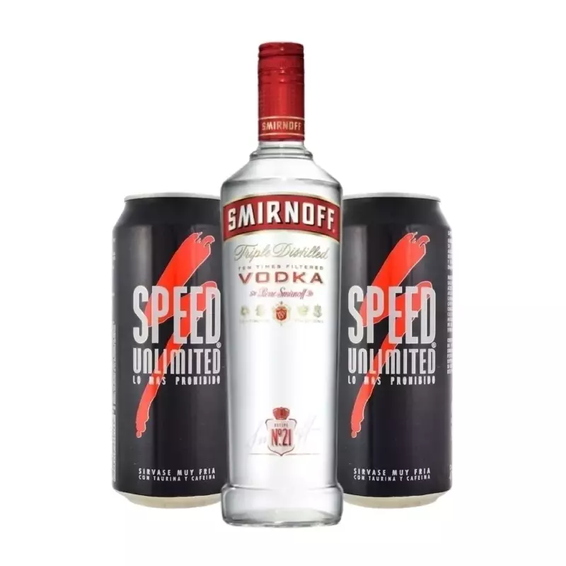 Smirnoff Orig 750ml + 2 Speed 473 ml