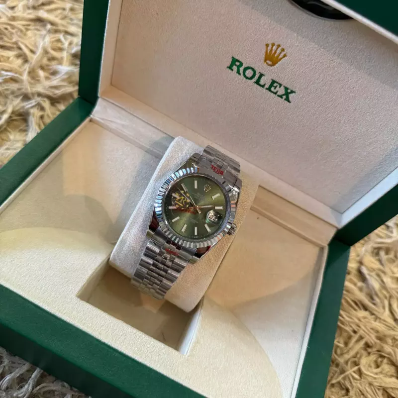 ROLEX SILVER GREEN
