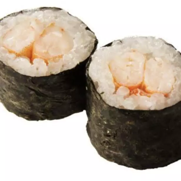 Hossomaki de camarão cozido