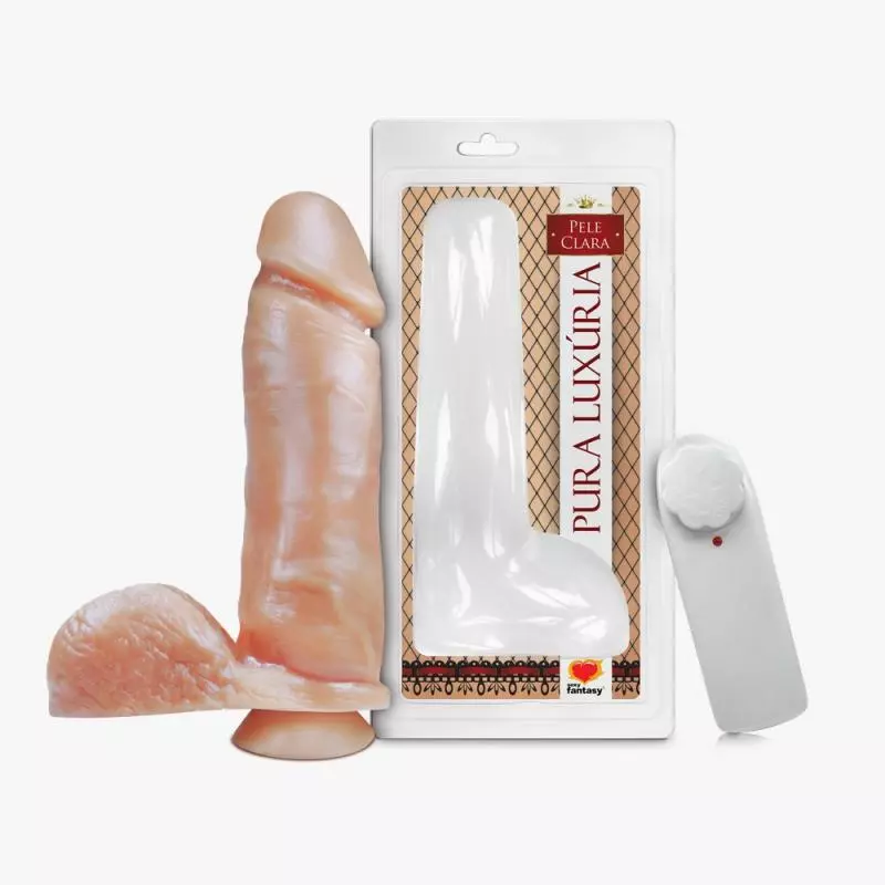 PENIS C/ESCROTO E VIBRO 20,5 X 4,7CM