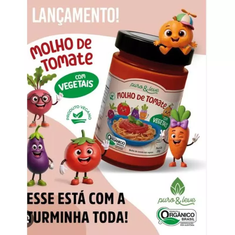 MOLHO DE TOMATE ORGÂNICO 200G