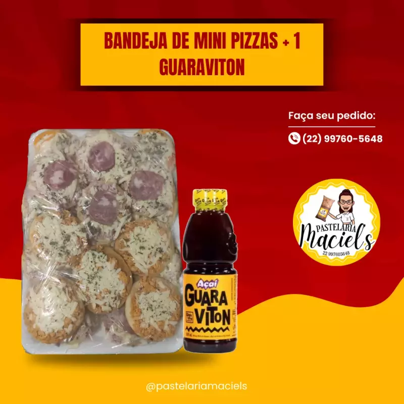 BANDEJA DE MINI PIZZA + GUARAVITON