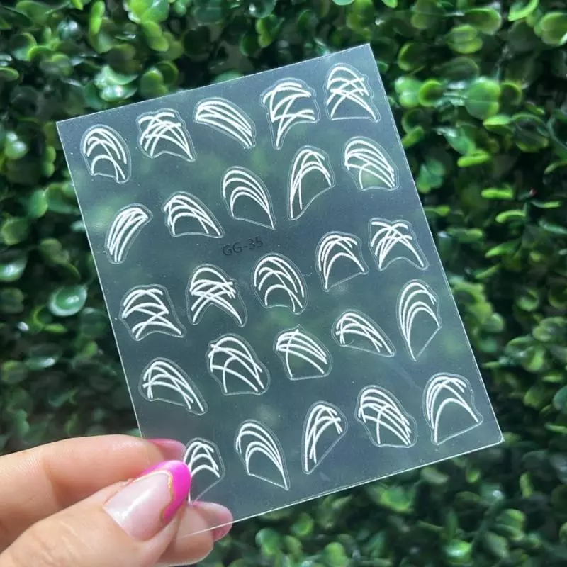 Cartela Adesivo Branco Teia Spider