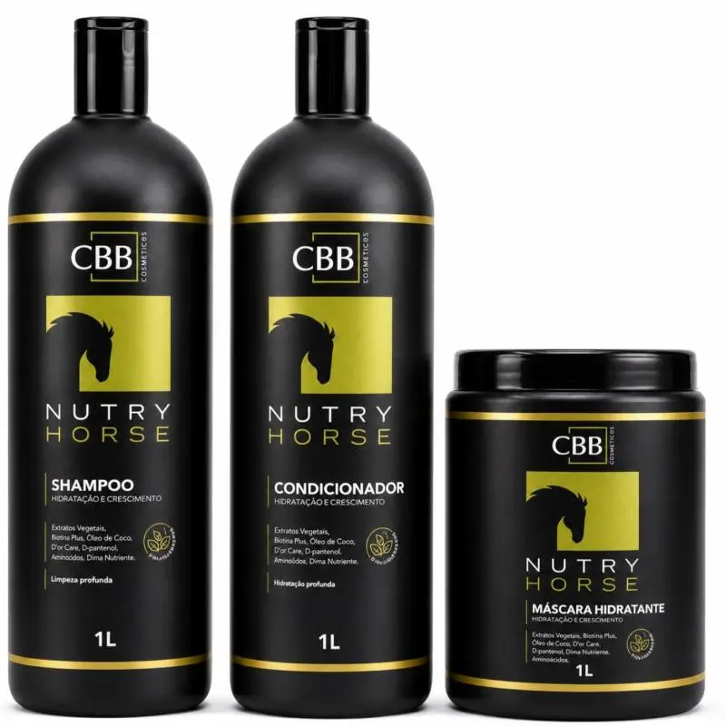 Kit 3 itens Nutry Horse-1L
