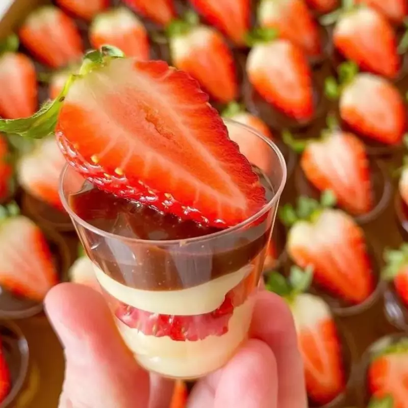 Mini taça de morango