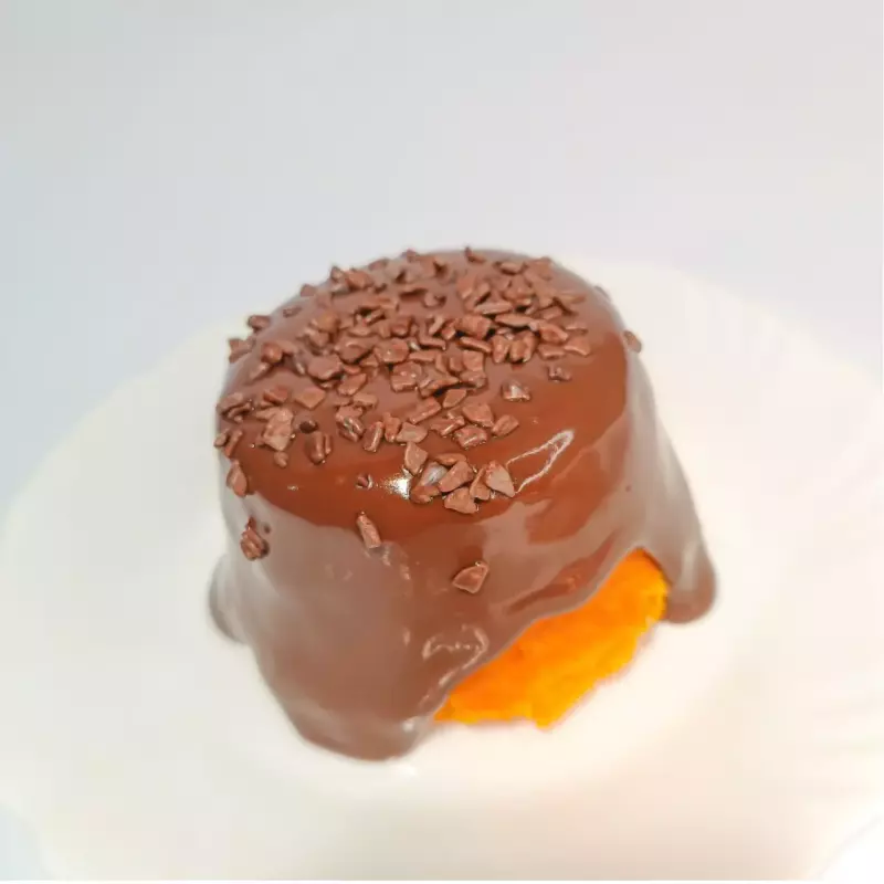 Mini bolo vulcão de cenoura