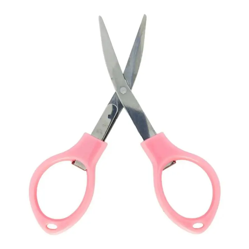 Tesoura Dobrável Rosa Claro