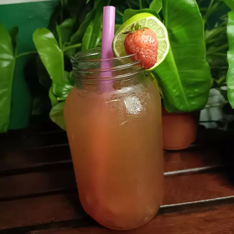Limonada con fresa