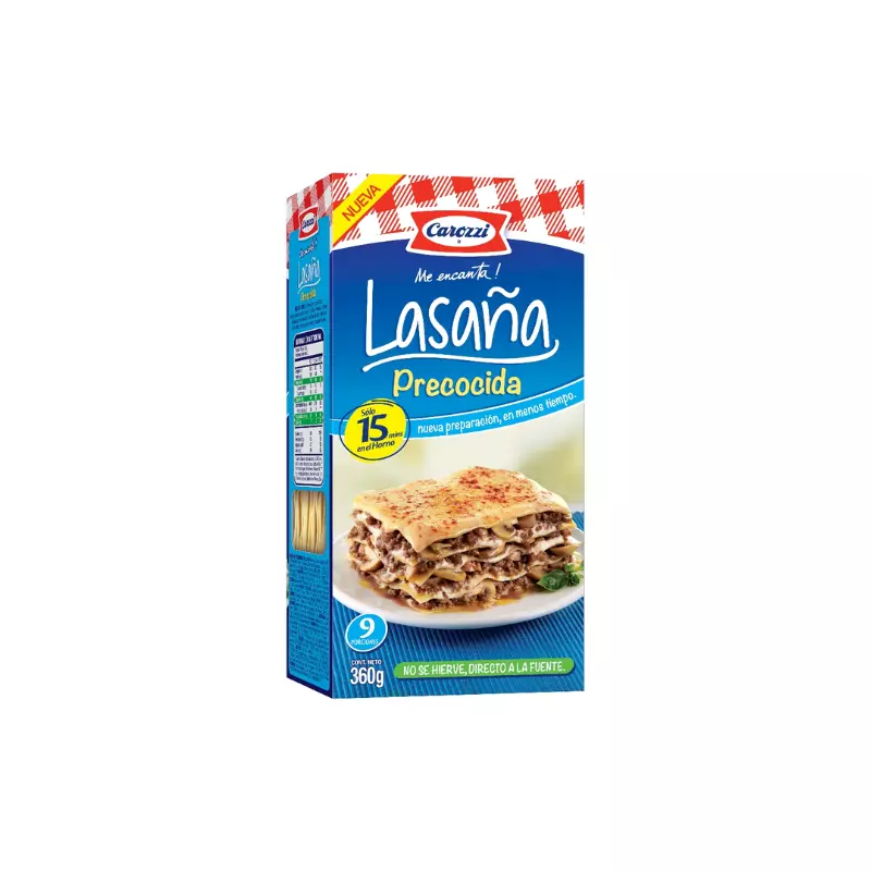 Lasaña Precocida Carozzi 360 grs