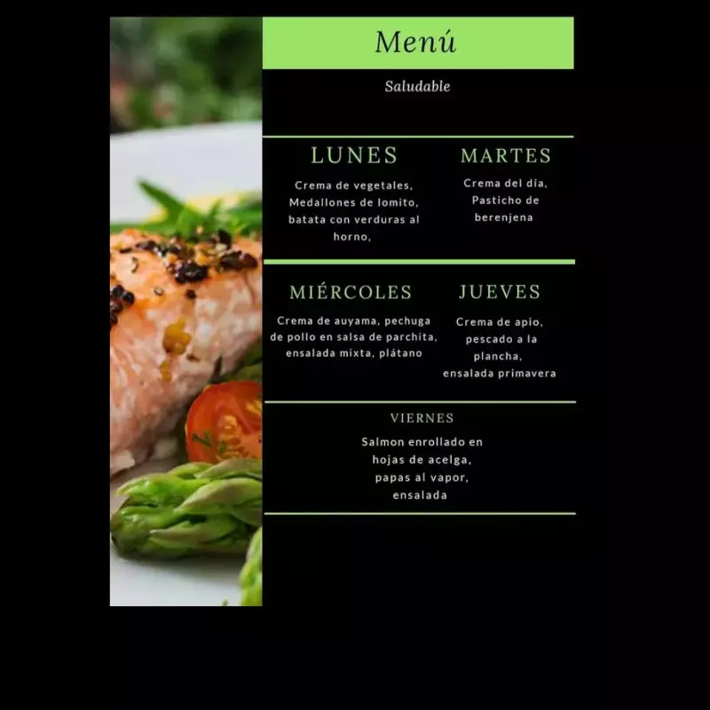 Menu Saludable