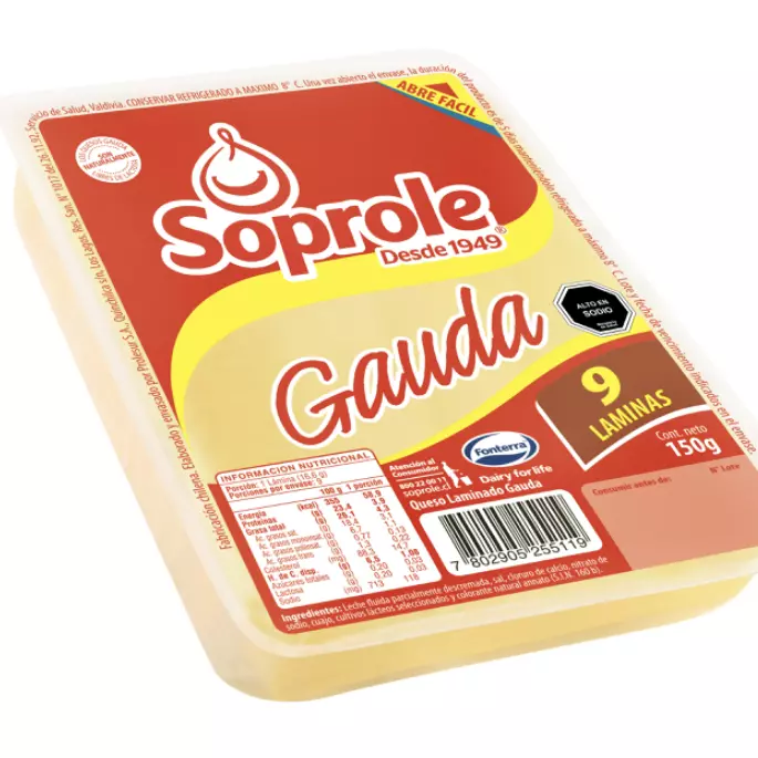 Queso gauda 150grs soprole