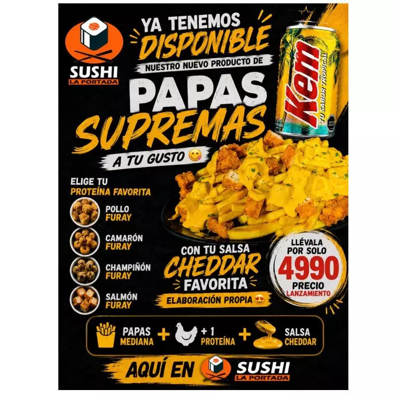 Papas Supremas + lata ccu