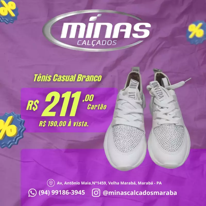 Tênis Casual Branco RF:1403109