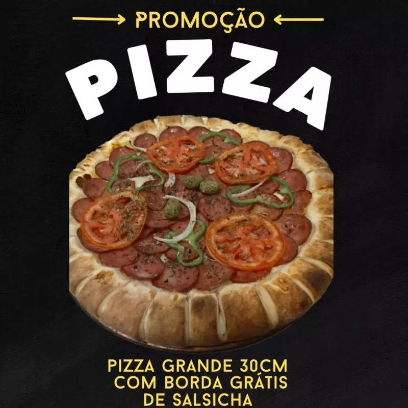 Pizza grande borda grátis+ refri 1L
