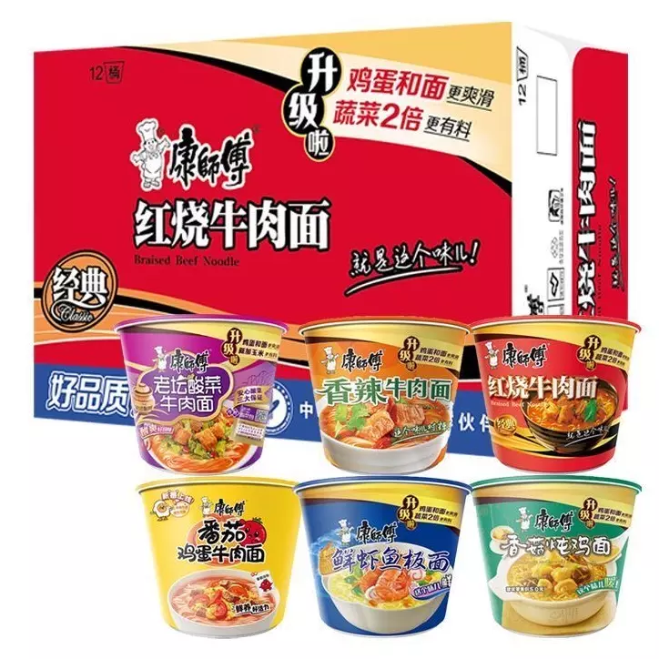 一箱康师傅经典杯面混合 sopa variante