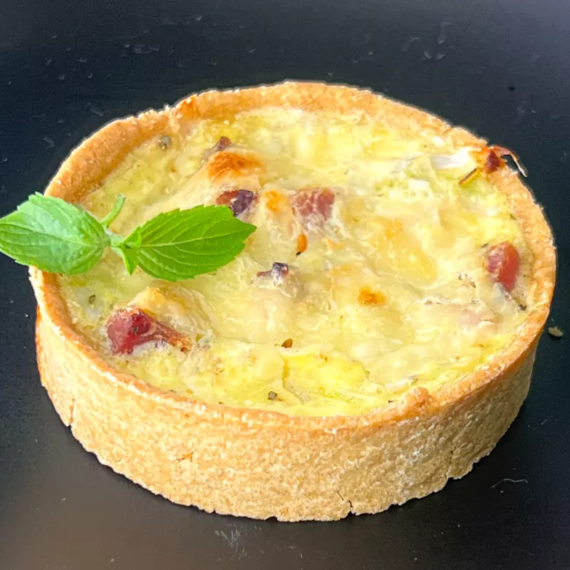 Quiche funcional de frango