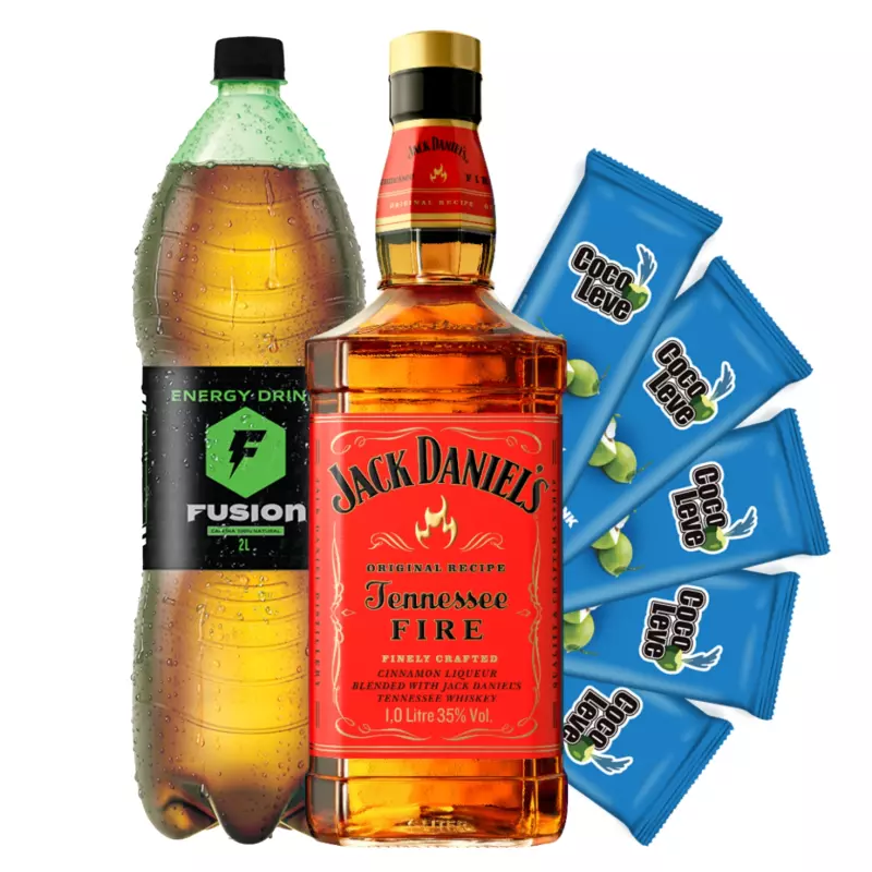 Combo Whisky J. Daniel's Fire 1L