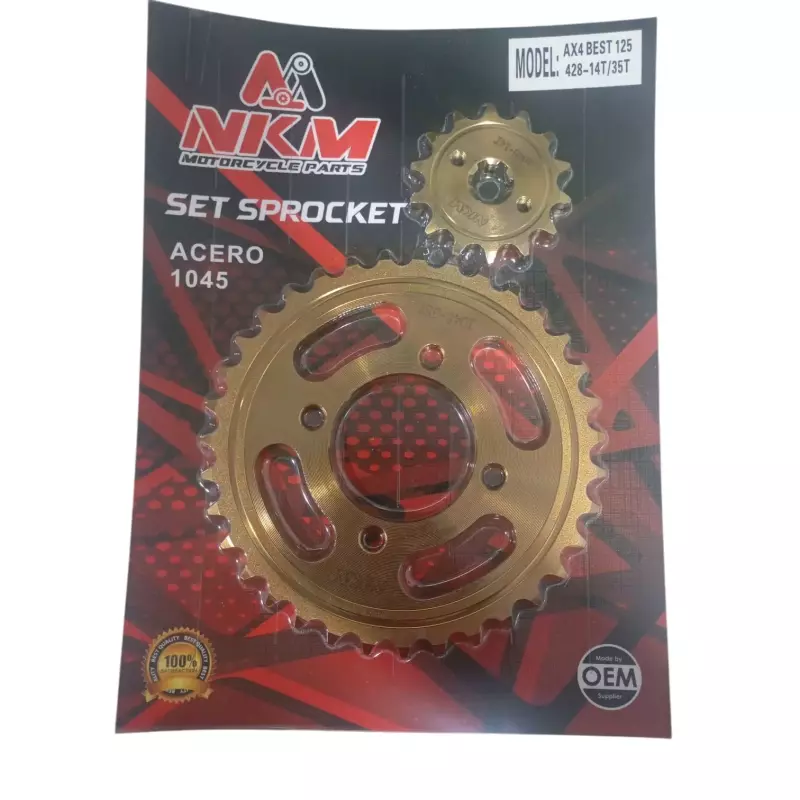 SET SPROCKET AX4 BEST125 14X35 ORO N