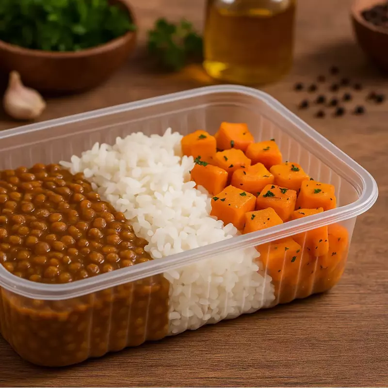 Lentilha e Abóbora Cozidas c/ Arroz