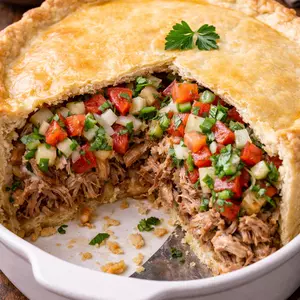 Empadão de suino ao vinagrete