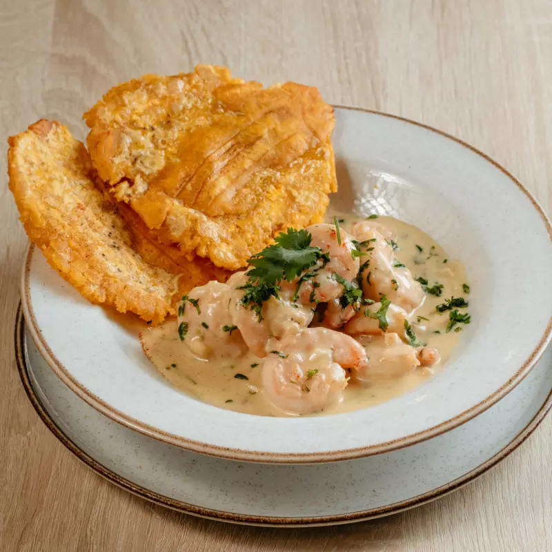 Camarones gratinados