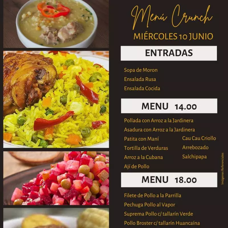 Menú 14.00 soles