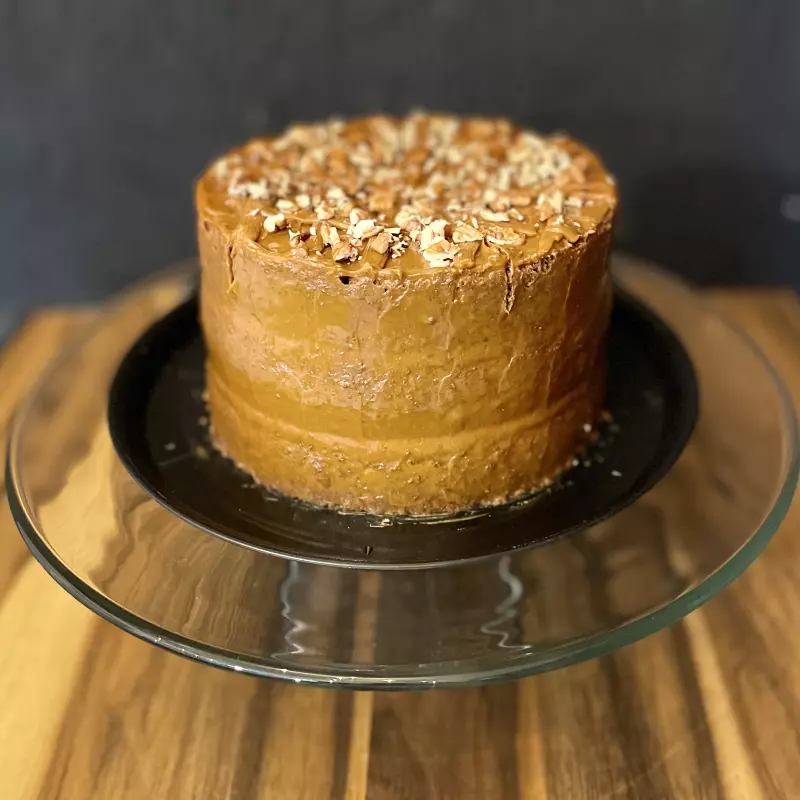 PASTEL DE CAJETA REBANADA