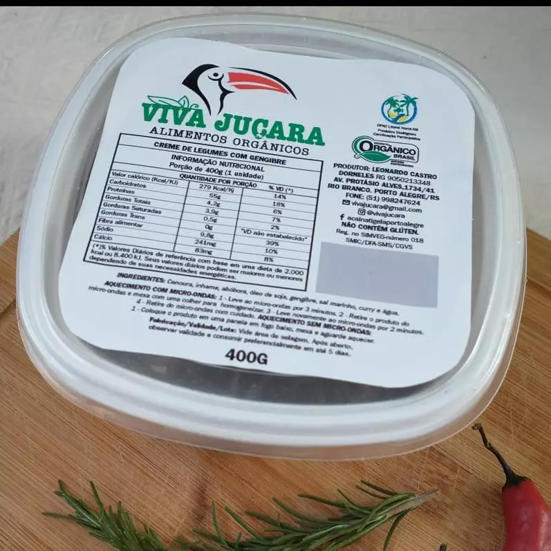 Creme de legumes e gengibre - 400g